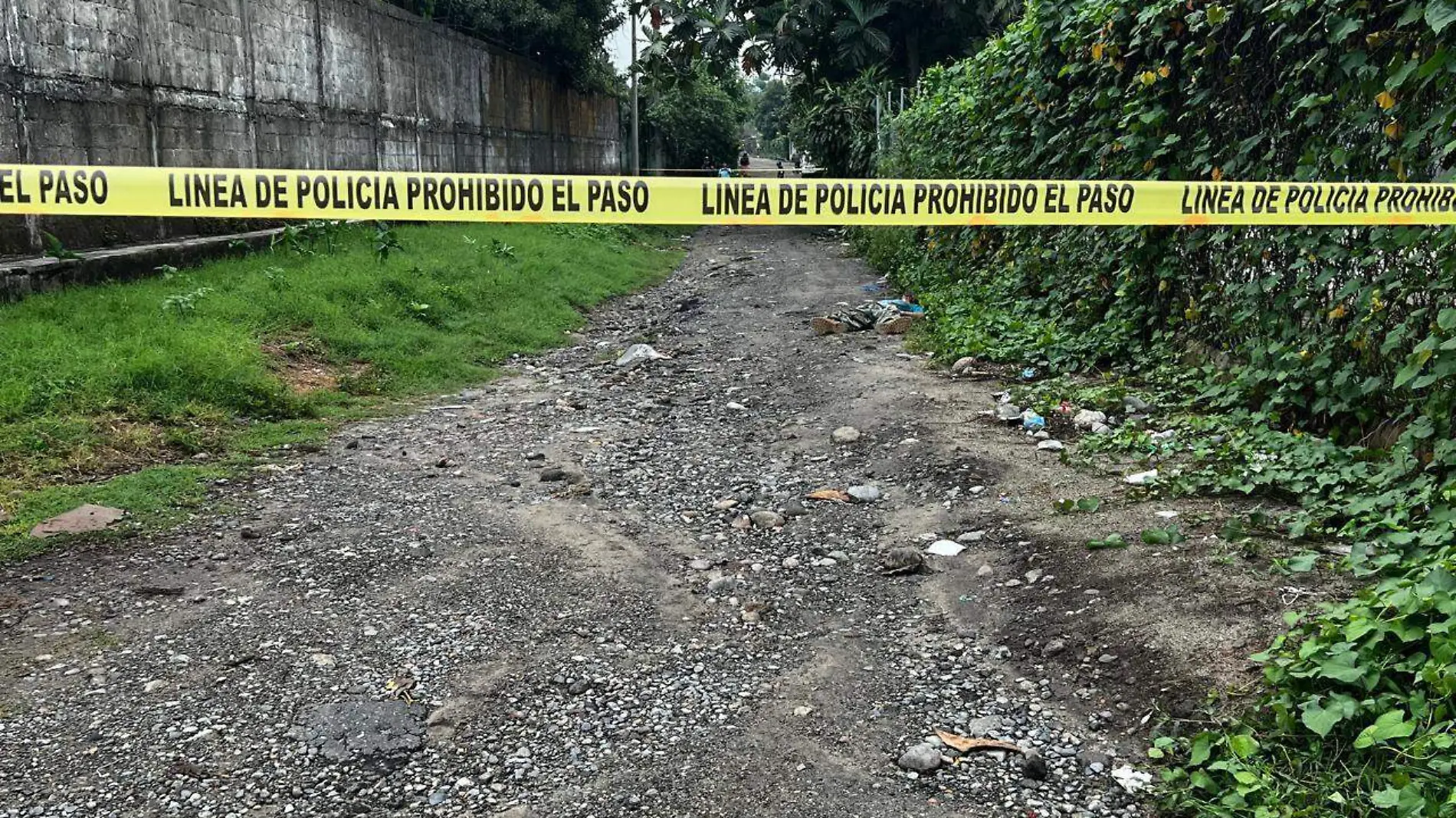 zona de asesinato acordonada